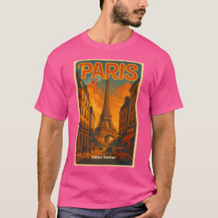 I Love Paris - Eiffel Tower Vintage Poster T-Shirt