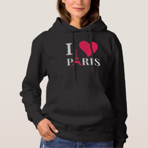 I Love Paris France Eiffel Tower Love Romance Hoodie