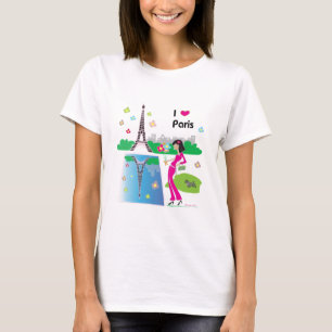 I love Paris, France T-Shirt