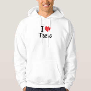 I love Paris heart custom personalised Hoodie
