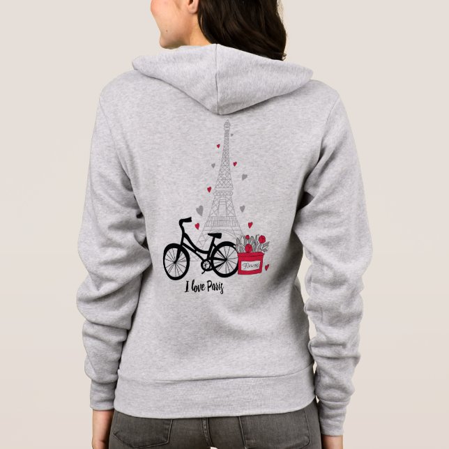 I Love Paris Hoodie (Back)