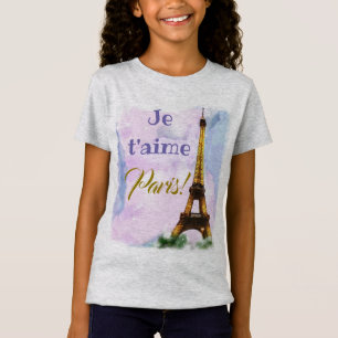 I love Paris! Je t'aime Paris! Eiffel Tower T-Shirt