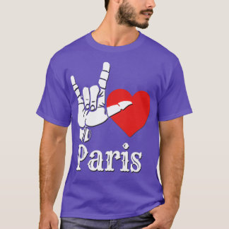 I Love Paris Love Sign Gift T-Shirt