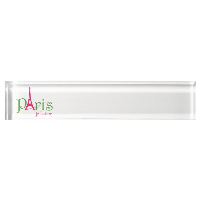 I love Paris Nameplate (Front)