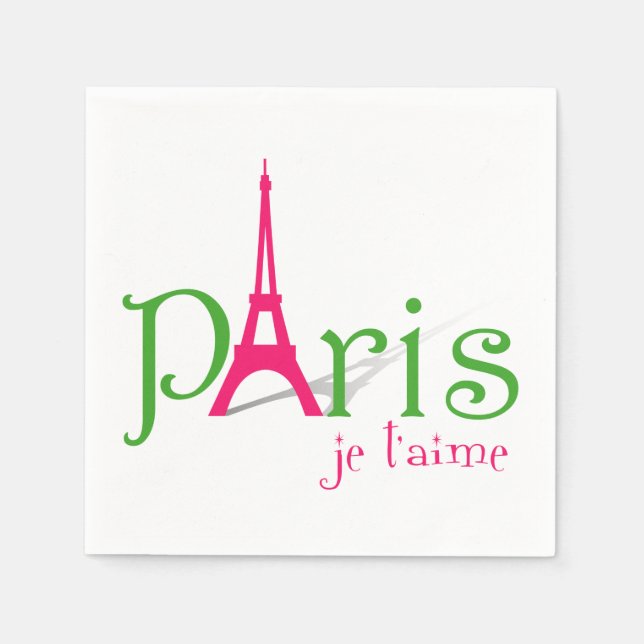 I love Paris Napkin (Front)
