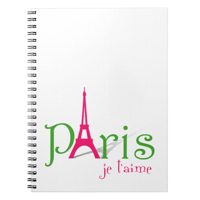 I love Paris Notebook (Front)