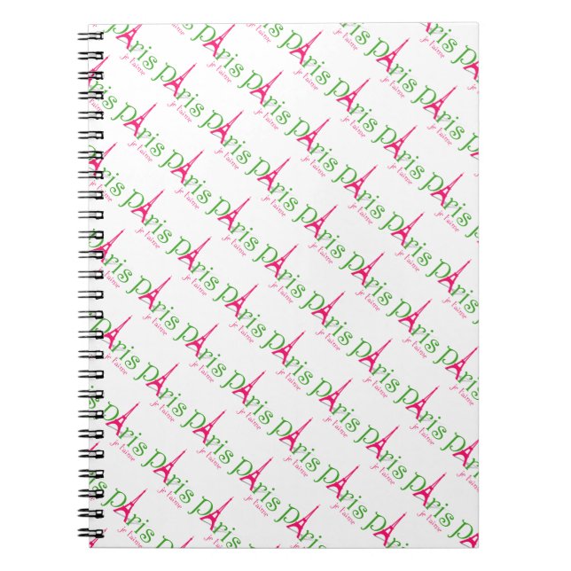 I love Paris Notebook (Front)