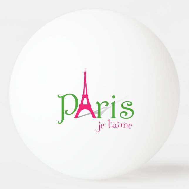I love Paris Ping Pong Ball (Back)