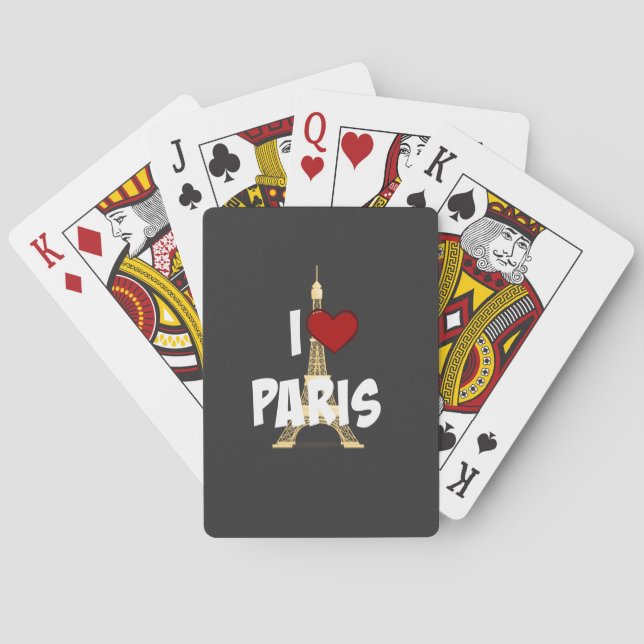 I Love Paris Playing Cards (Back)