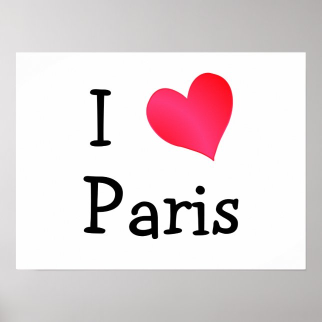 I Love Paris Poster (Front)