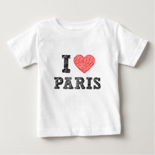 I Love Paris Sketch Baby T-Shirt