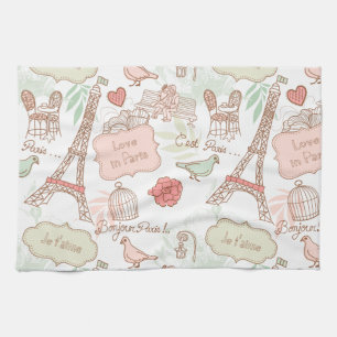 i love paris tea towel