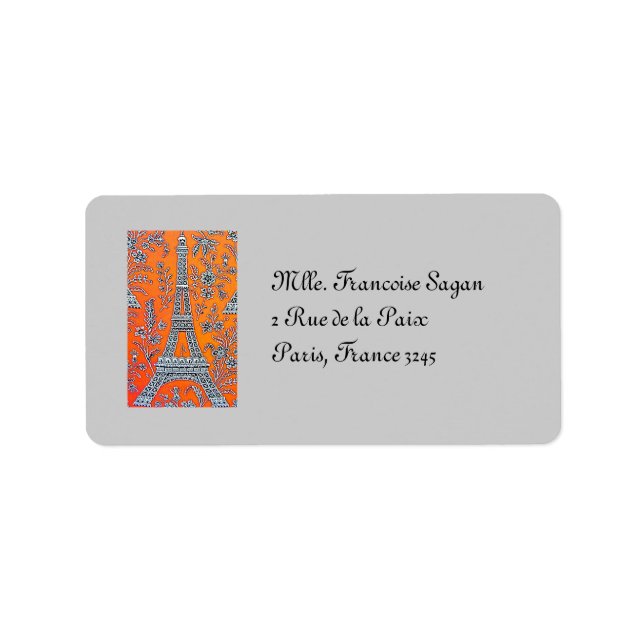 I Love Paris  Vintage Label (Front)