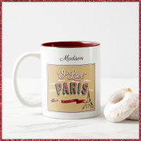I Love Paris Vintage Travel Poster