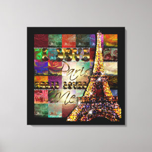I Love Paris - Wrapped Canvas