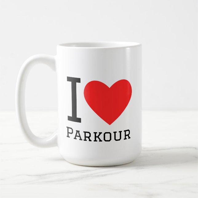 I love parkour coffee mug (Left)