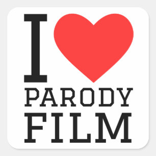 I love parody film square sticker