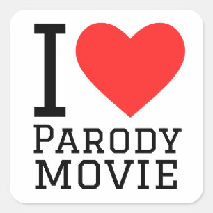 I love parody movie square sticker
