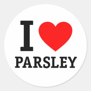 I Love Parsley Classic Round Sticker
