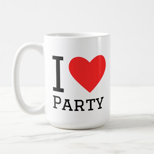 I love party coffee mug (Left)