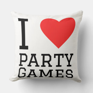 I love party games cushion