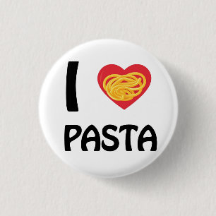 I love Pasta 3 Cm Round Badge