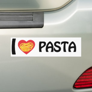 I love Pasta Bumper Sticker