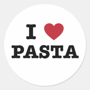 I Love Pasta Classic Round Sticker