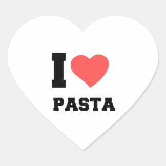 I LOVE PASTA HEART STICKER