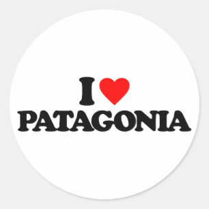I LOVE PATAGONIA CLASSIC ROUND STICKER