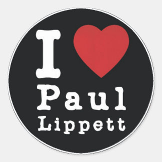 I love Paul Lippett Round Sticker