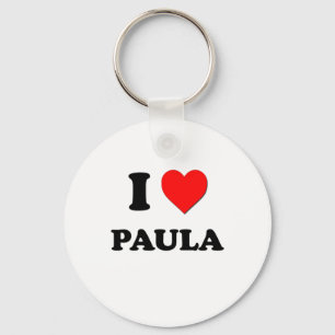 I Love Paula Key Ring