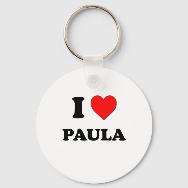 I Love Paula Key Ring (Front)