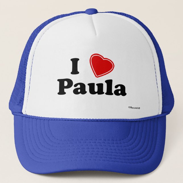 I Love Paula Trucker Hat (Front)