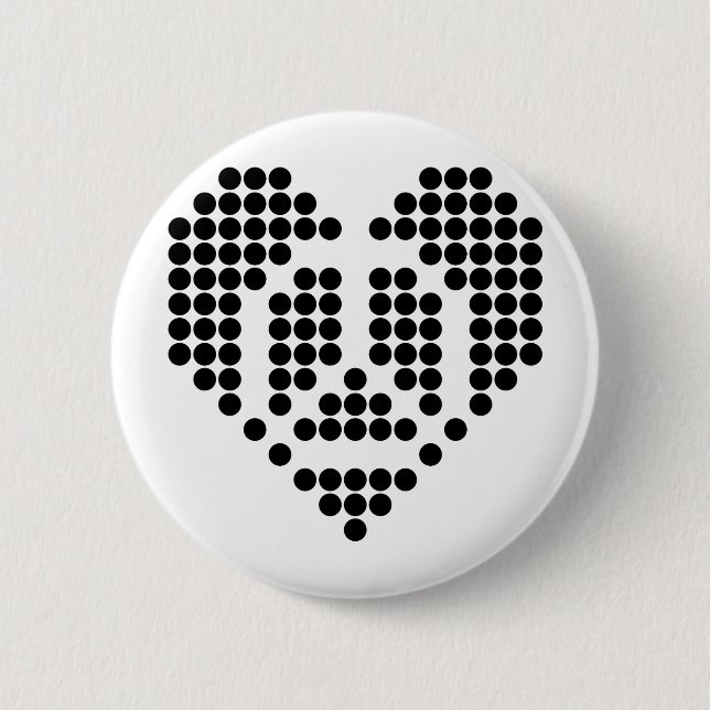 I Love Peace 6 Cm Round Badge (Front)