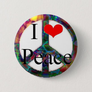 I love Peace 6 Cm Round Badge