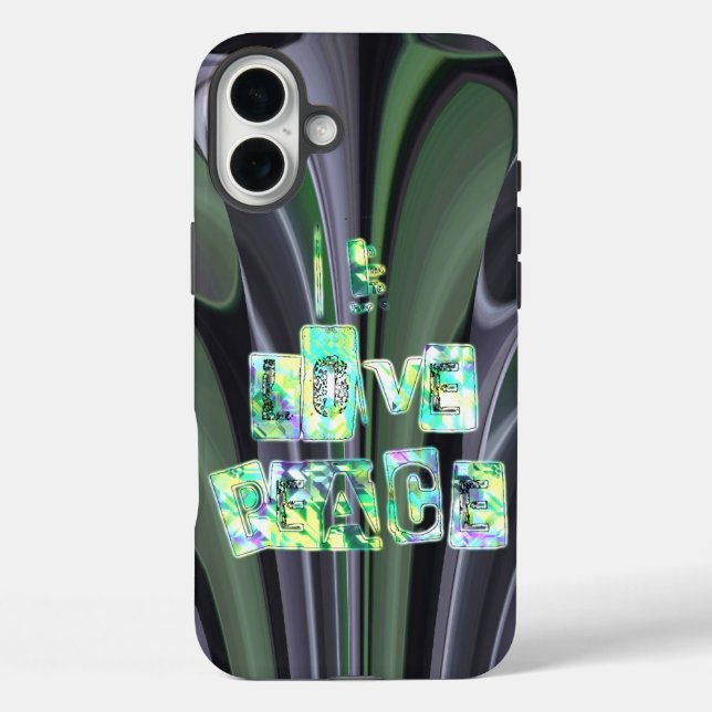 I Love Peace Beautiful Art Print Text Design Case-Mate iPhone Case (Back)