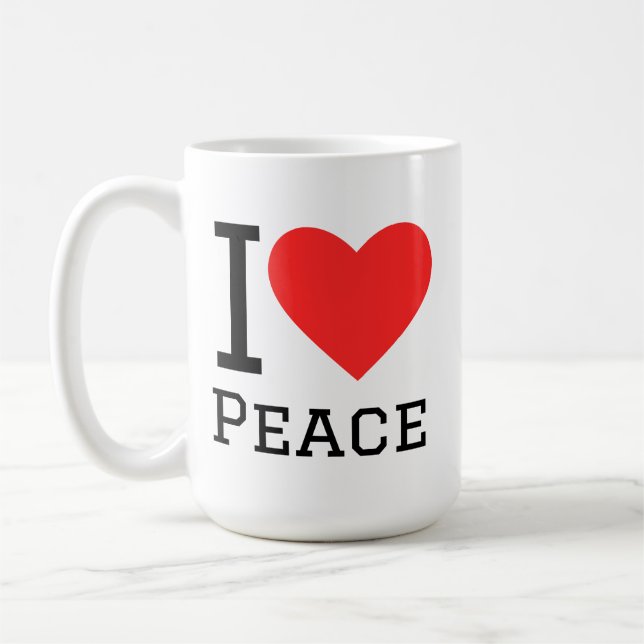 I love peace coffee mug (Left)
