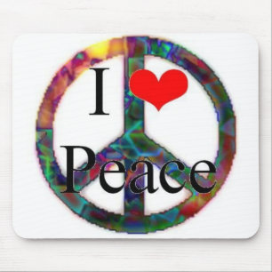 I Love Peace Mouse Mat