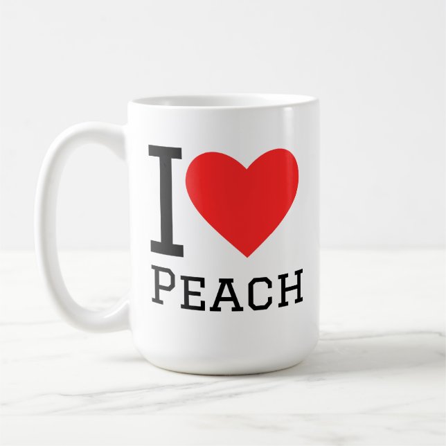 I love peach coffee mug (Left)