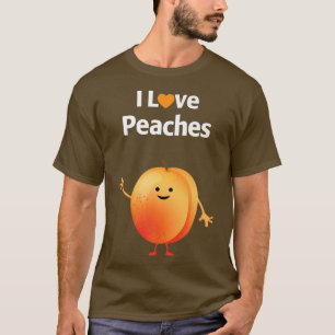 I Love Peaches Fruit & Vegetarian T-Shirt