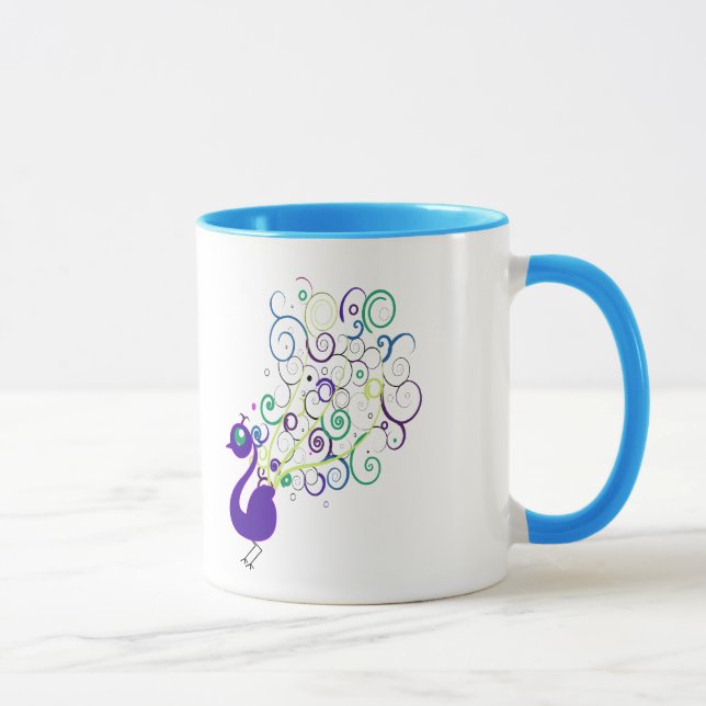 I Love Peacocks Mug (Right)