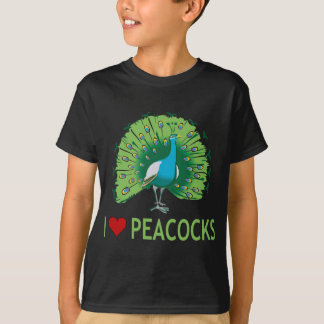 I Love Peacocks T-Shirt