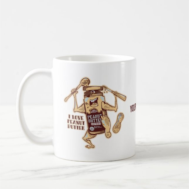 I LOVE PEANUT BUTTER COFFEE MUG (Left)