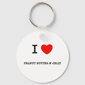 I Love PEANUT BUTTER & JELLY ( food ) Key Ring