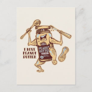 I LOVE PEANUT BUTTER POSTCARD