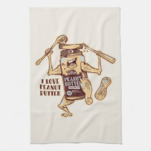 I LOVE PEANUT BUTTER TEA TOWEL
