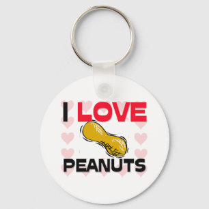 I Love Peanuts Key Ring