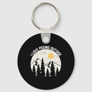 I Love Peeing Outside Funny Camping Hiking Outdoor Key Ring