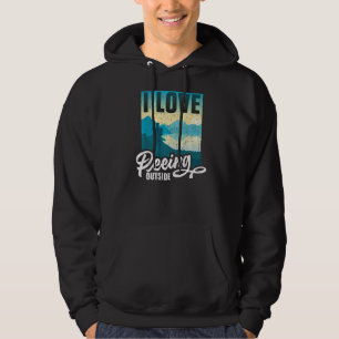 I Love Peeing Outside Hiking Camping Outdoors 5 Hoodie